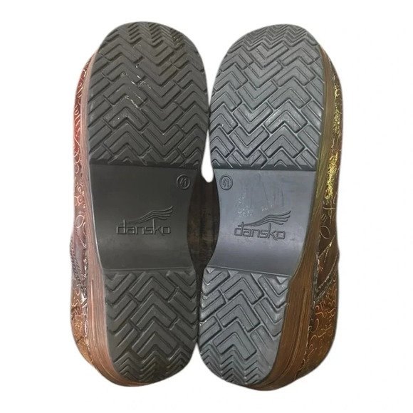 Dansko 20th Anniversary Limited Edition Clogs Brown Patent Leather Size 10.5 - Picture 11 of 13